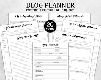 Blog planner template, Blog Planner, Blog Post Outline, Blog Planning, Content Strategy,Blog Website Branding,Blog Promotion,Starting a Blog