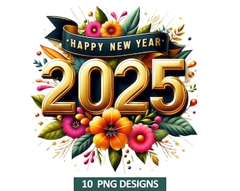 New year 2025 png, new year clipart, happy new year 2025, 2025 new year graphics, celebration png 2025, festive 2025 clipart, 2025 new year