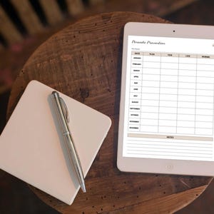 May include: A printable parasite prevention tracker with a white background and black text. The tracker includes a column for the date, flea, tick, lice, and worming. There is also a notes section at the bottom.