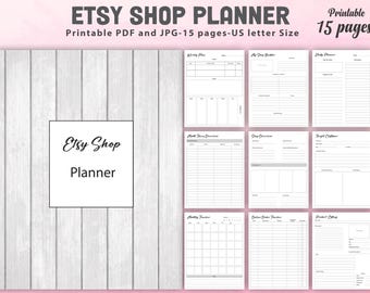 Etsy shop planner,Etsy shop organizer,printable Etsy planner,Etsy business planner,Etsy seller tools,Etsy shop tracker, Etsy success planner