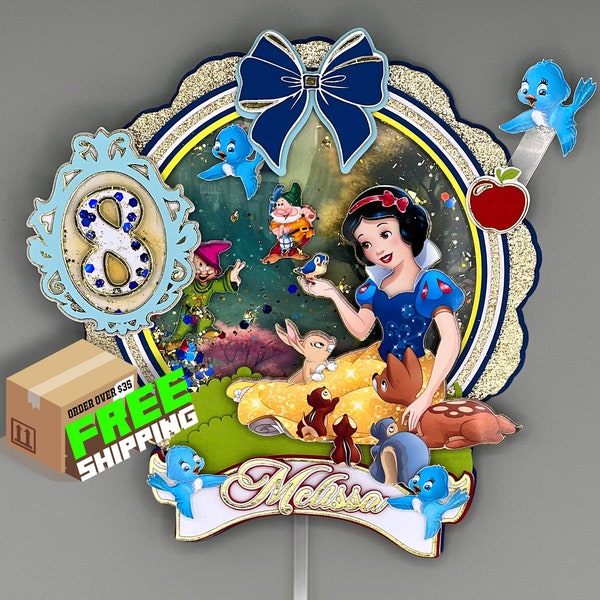 Snow White, Cake Topper Party Decoration wonderful Cake Decoration for Birthday Party. Add-On LED lights