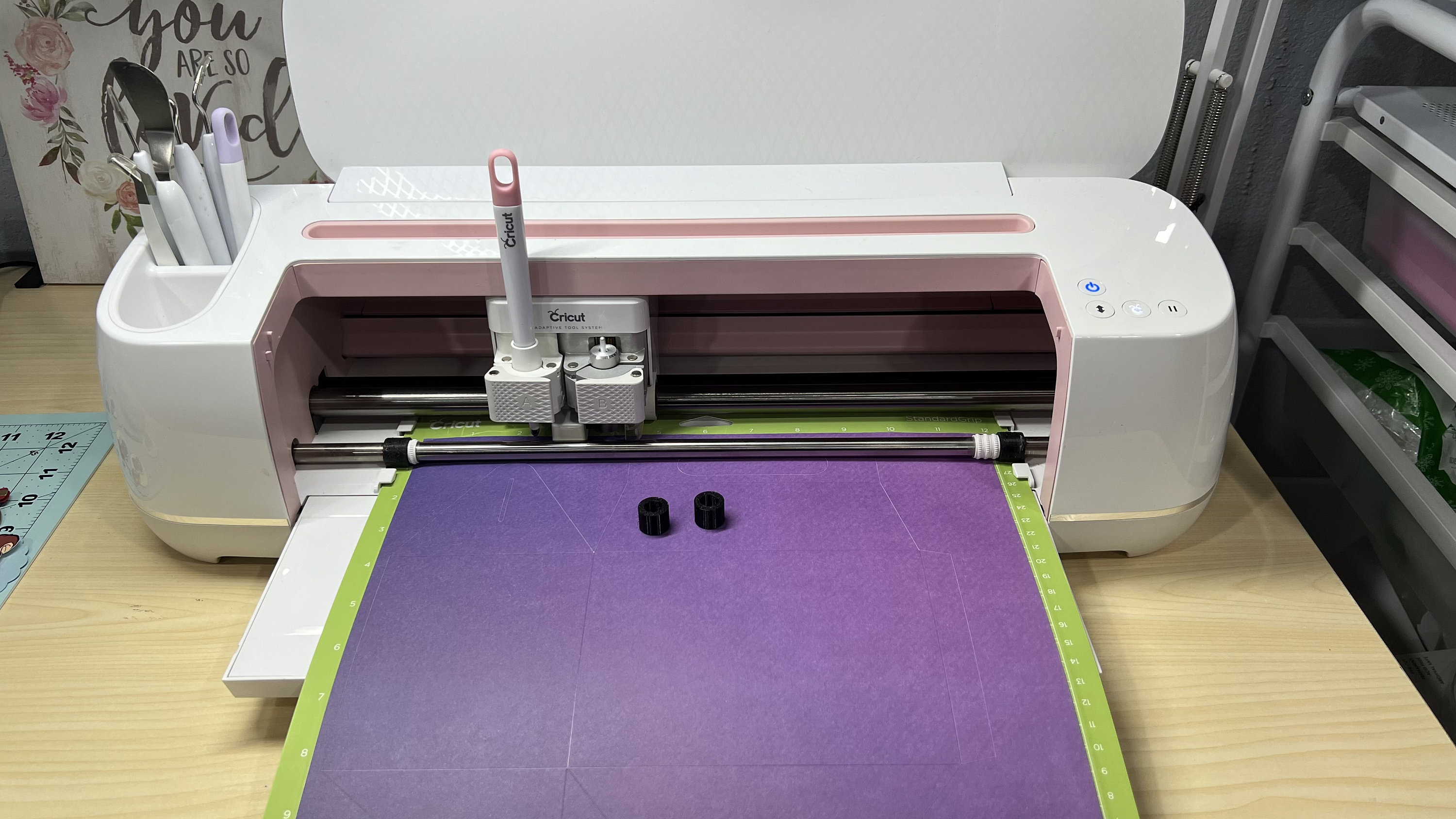 Cricut Maker Rubber Roller Replacement X2 Black Cricut Part Ships