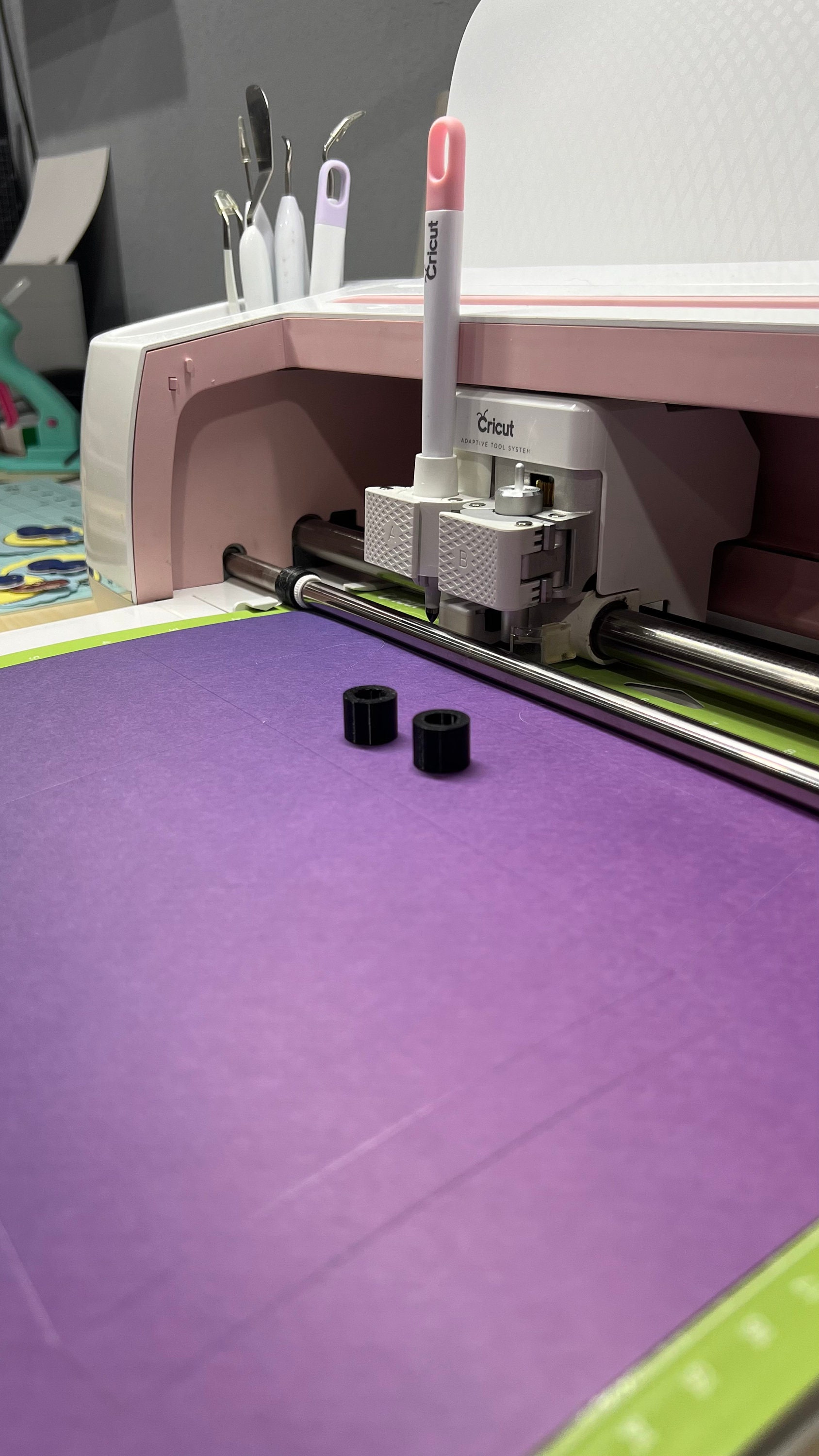 Cricut Maker Rubber Roller Replacement X2 Black Cricut Part Ships