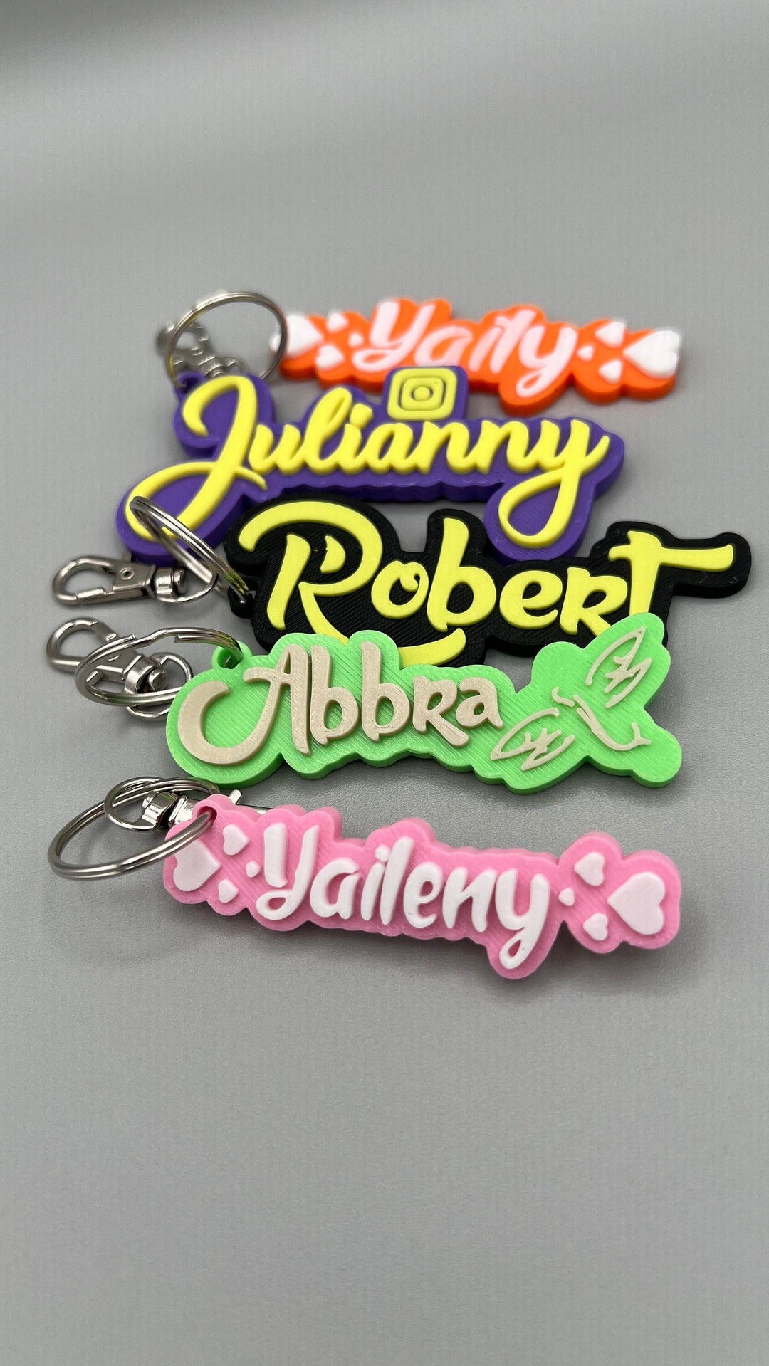3D Smart Keychain With Personalized Name Perfect Gift for Friends and Family Etsy