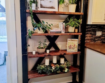Rustic Bookshelf DIY Plans: Modern Wood Shelf (Digital Download)
