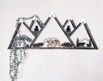 Mountain Peak Shelf DIY Plan: Rustic Cottage Decor (36" wide)
