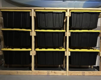 DIY Tote Rack Plans: Garage & Basement Storage (102L)