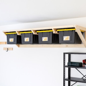 DIY Wall Tote Storage Rack Plans: Garage Organization (17 Gallon/ 64L Totes)
