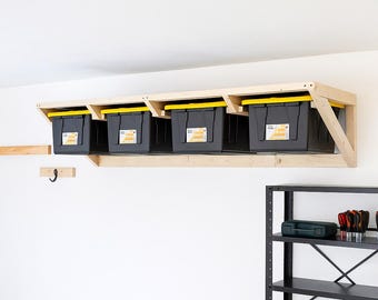 DIY Wall Tote Storage Rack Plans: Garage Organization (17 Gallon/ 64L Totes)