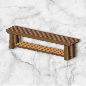Bench With Shelf - DIY Plans | Outdoor seating | Wood Bench | Firepit Bench | Entryway Bench | Outdoor Furniture | Simple Bench