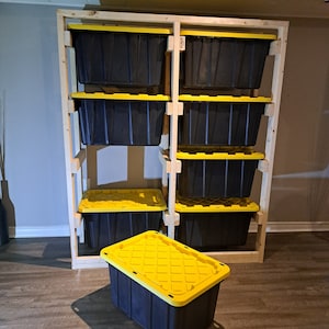 Tote Storage Rack - DIY Plans - 27 Gallon/ 102L Totes | Garage ...