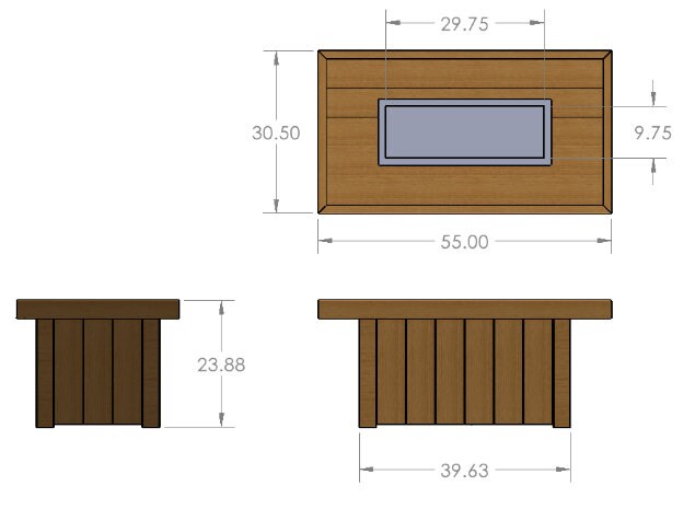 Fire Table DIY Plans Outdoor Table Fire Place - Etsy