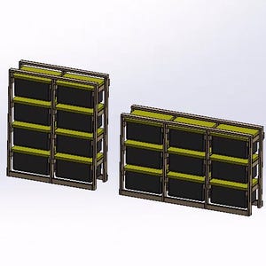 Puede incluir: Dos estanterías de madera con varios estantes. Los estantes están vacíos y listos para llenarse con artículos. Las estanterías están hechas de madera y tienen un acabado natural.