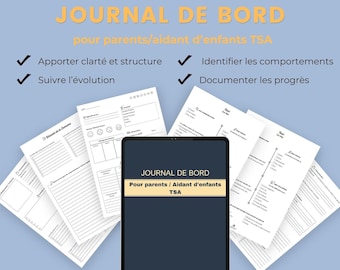Cuaderno de bitácora para padres de niños con TEA | Autismo | tda |planificador | rastreador | organización| rutina| acompañamiento | notas | comportamiento