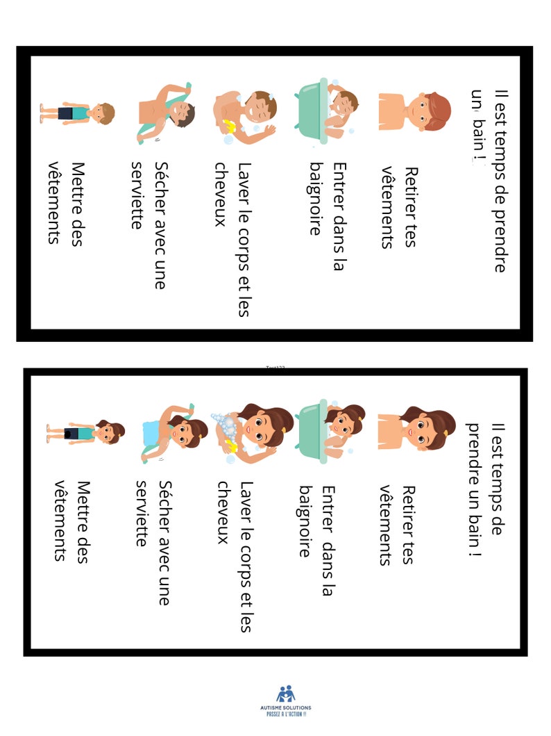 Secuencia de tareas, Rutina, Aprendizaje, Limpieza, Vestirse, Autonomía, Autismo, TEA, Imágenes, Apoyos visuales, Herramientas visuales, TDAH imagen 3