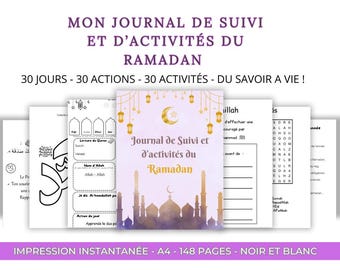 Dziennik Ramadanu, Aktywności, tracker, dziecko, Ramadan, Zabawny i edukacyjny notatnik Dowiedz się, Błogosławiony miesiąc
