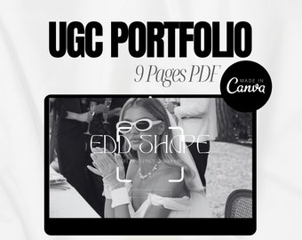 UGC Portfolio, Portfolio Template, UGC Portfolio Canva, UGC Website, Content Creator Kit, Media Kit Canva