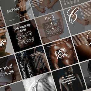 Body Sculpting Instagram Templates, Body Contouring Instagram, Coolsculpting Post I Body Sculpting for Men Social Media, Medspa Templates