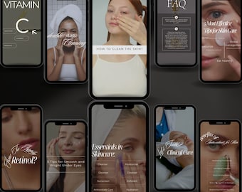 Hautpflege Instagram Video Reel Vorlagen, Hautpflege Instagram Vorlage, Kosmetikerin Vorlage, Hautpflege Reels, Hautpflege Social Media