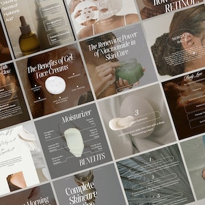Skincare Instagram Templates, Esthetician Instagram Template, Dermatologist Templates, Skincare Social Media Posts, Skincare Coach, Acne