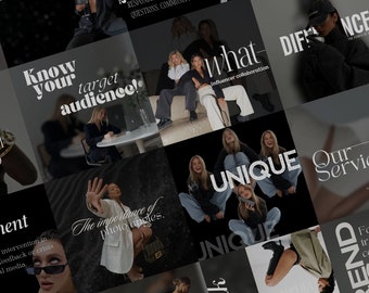 Plantillas de Instagram para marketing en redes sociales, gestor de redes sociales, plantilla de carrusel de Instagram, plantilla de publicación de Instagram, marketing digital