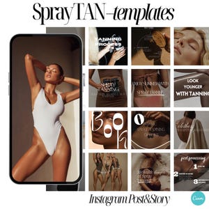 Spray Tan Instagram Post Template, Spray Tanning Instagram Templates, Spray Tan Artist, Spray Tan Quotes, Social Media Post Canva, Fake Tan