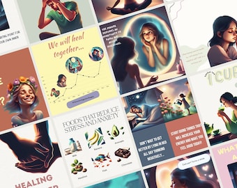 Therapist Instagram Templates, Psychotherapy, Well Being Social Media Templates, Therapist Instagram Posts, Counseling, Counselor