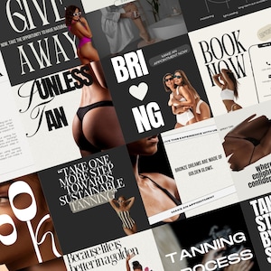 Spray Tan Instagram Post Template, Spray Tanning Instagram Templates, Spray Tan Artist, Spray Tan Quotes, Social Media Post Canva, Fake Tan