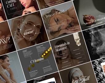 Plantillas de Instagram para el cuidado de la piel, Plantillas de Instagram para esteticistas, Plantillas para dermatólogos, Publicaciones en redes sociales sobre el cuidado de la piel, Publicaciones de Instagram sobre el cuidado de la piel