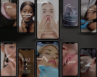 Microneedling Instagram Reel, Facial Treatment Template, Skincare Instagram Reels Templates, Eshetician Templates, Skincare Social Media