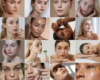 Fotos de produtos para cuidados com a pele, modelos de Instagram para cuidados com a pele, fotos de produtos MRR-PLR, fotos de produtos de beleza para cuidados com a pele, marketing de produtos para cuidados com a pele