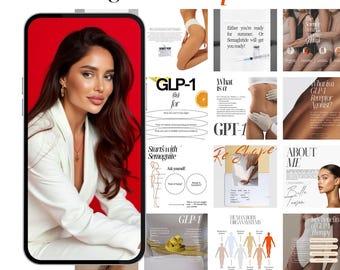 Semagluetide Weight Loss Instagram Templates, Medspa Template, Weight Loss Social Media Posts, Medical Weight Loss Posts, Semagluetide Posts