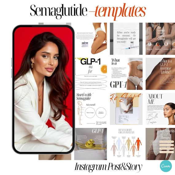 semaglutide instagram Semagluetide Weight Loss Instagram Templates, Medspa Template, Weight Loss  Social Media Posts, Medical Weight Loss Posts, Semagluetide Posts