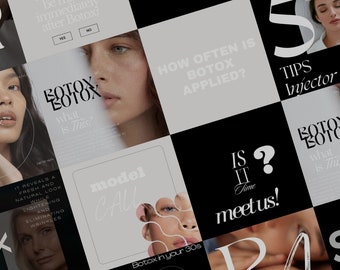 140 Botox and Filler Instagram Posts, Nurse Injector Instagram Templates, Esthetician Template, Aesthetics Nurse, Medspa Templates
