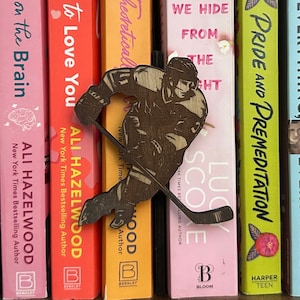 Hockey Romance Book Decor, Hockey Book Sign, Sports Romance Bookshelf