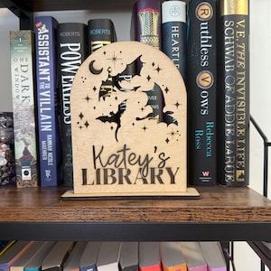 Dragon Personalized Library Sign, My Library Sign, Book Sign, Bookish Sign, Bookshelf decor, Dragon bookshelf sign, bookshelf personalized