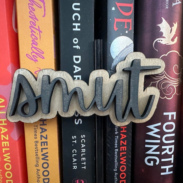 Smut Bookshelf Decor, Smut Sign, Library Sign, Bookshelf Decoration, Bookshelf Sign, Personal Library Sign, Bookish Smut Gift, Smut Bookmark
