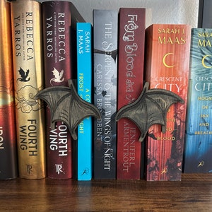 Bat Wing Bookshelf Decor, Batwing sign, Library Sign, Bookshelf Decoration, Bookshelf Sign, Personal Library Sign, Bookish Gift, batboys