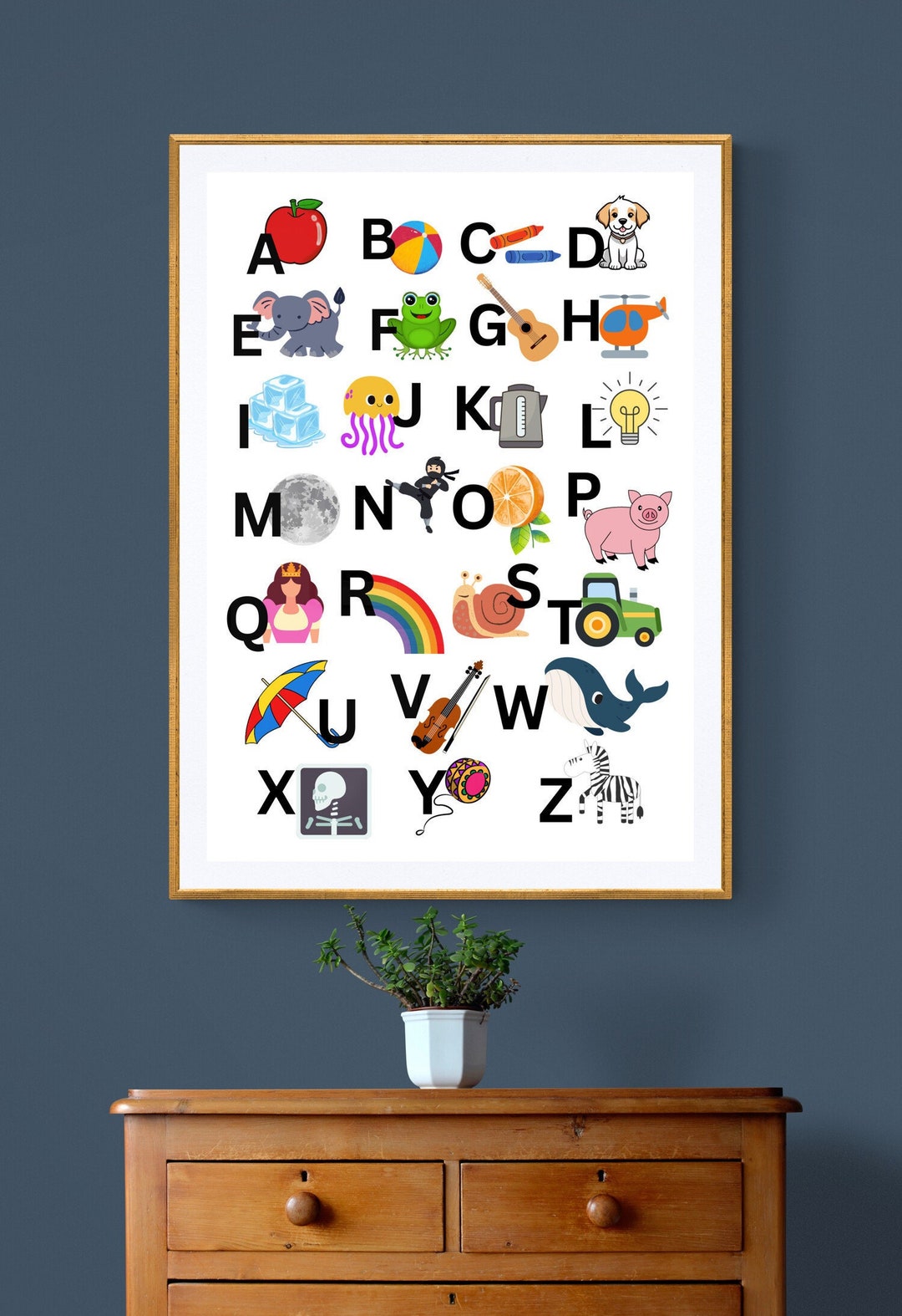 Alphabet Chart - Apple - Etsy