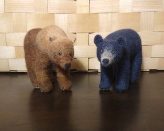 Hand Needle Felted Grizzly or Black Bear