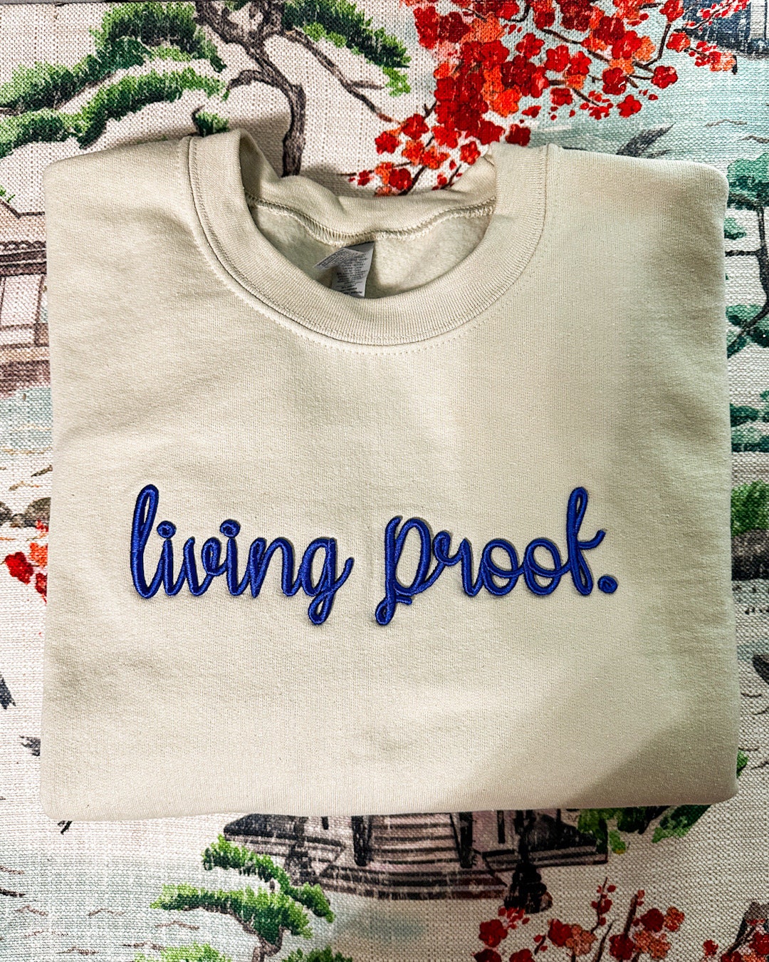 3D PUFF Embroidery Cursive 'living Proof.' File Only - Etsy