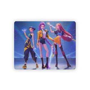 Rompecabezas para niños, 30 piezas - Juego de rompecabezas Kpop Demon Hunters, regalo para adolescentes, rompecabezas, mercancía única para fans del pop coreano, actividad de entretenimiento.