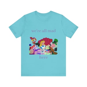 Alice in Wonderland T-Shirt, Mad Hatter Tee, Cheshire Cat Shirt, Fantasy Literature Top, Book Lover Gift