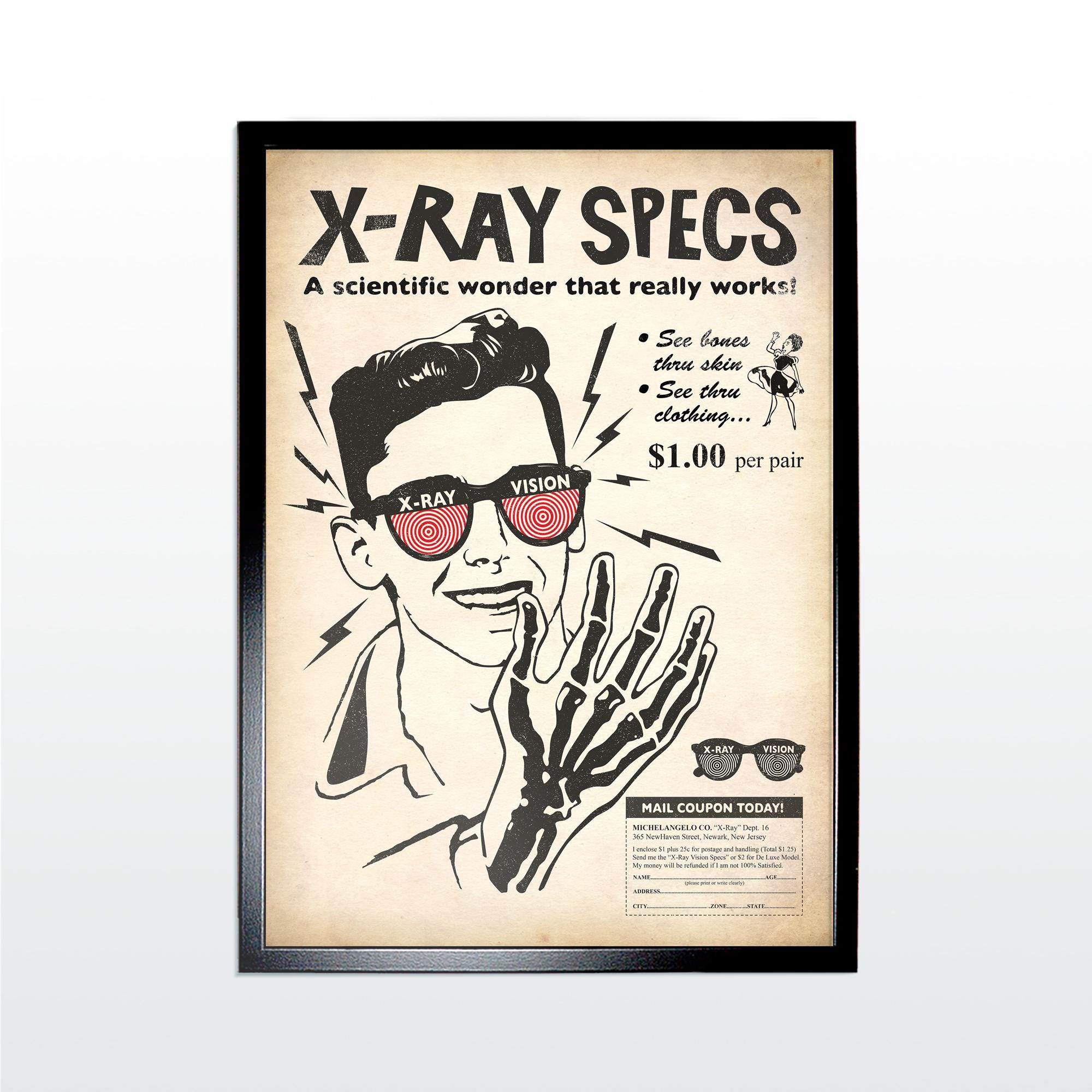Vintage Advertising Poster: Children's Toys, X-ray Specs