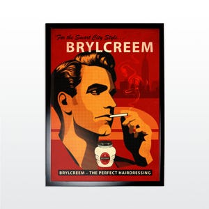 Vintage Werbeplakat: Brylcreem. 1950s Retro Style Kunstdruck (UNGERAHMT)
