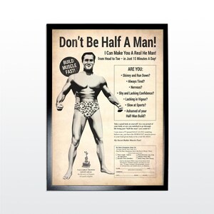 Vintage Werbeplakat: Body Baumeister 1950s Retro Style Kunstdruck (NICHT GERAHMT)