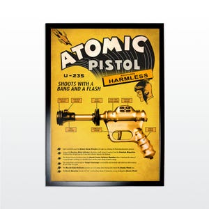 Vintage Werbeplakat: Kinderspielzeug Ray Gun 1950s Retro Style Kunstdruck (ohne Rahmen)