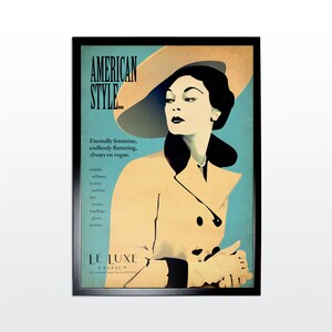 Vintage Werbeplakat: Fashion/Couture. 1960s Retro Style Kunstdruck (UNGERAHMT)
