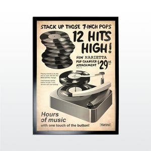 Vintage Werbeplakat: Hi-Fi. 1960s Retro Style Kunstdruck (UNGERAHMT)