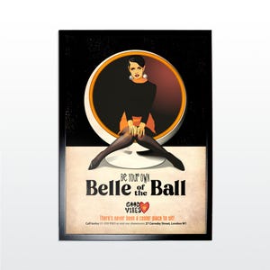 Vintage Werbeplakat: 60er Jahre Ball Chair. Retro Style Kunstdruck (UNGERAHMT)